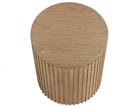 Colvin 18″ Round End Table, Toffee Finish from Steve Silver - Luna Furniture