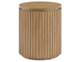 Colvin 18″ Round End Table, Toffee Finish from Steve Silver - Luna Furniture