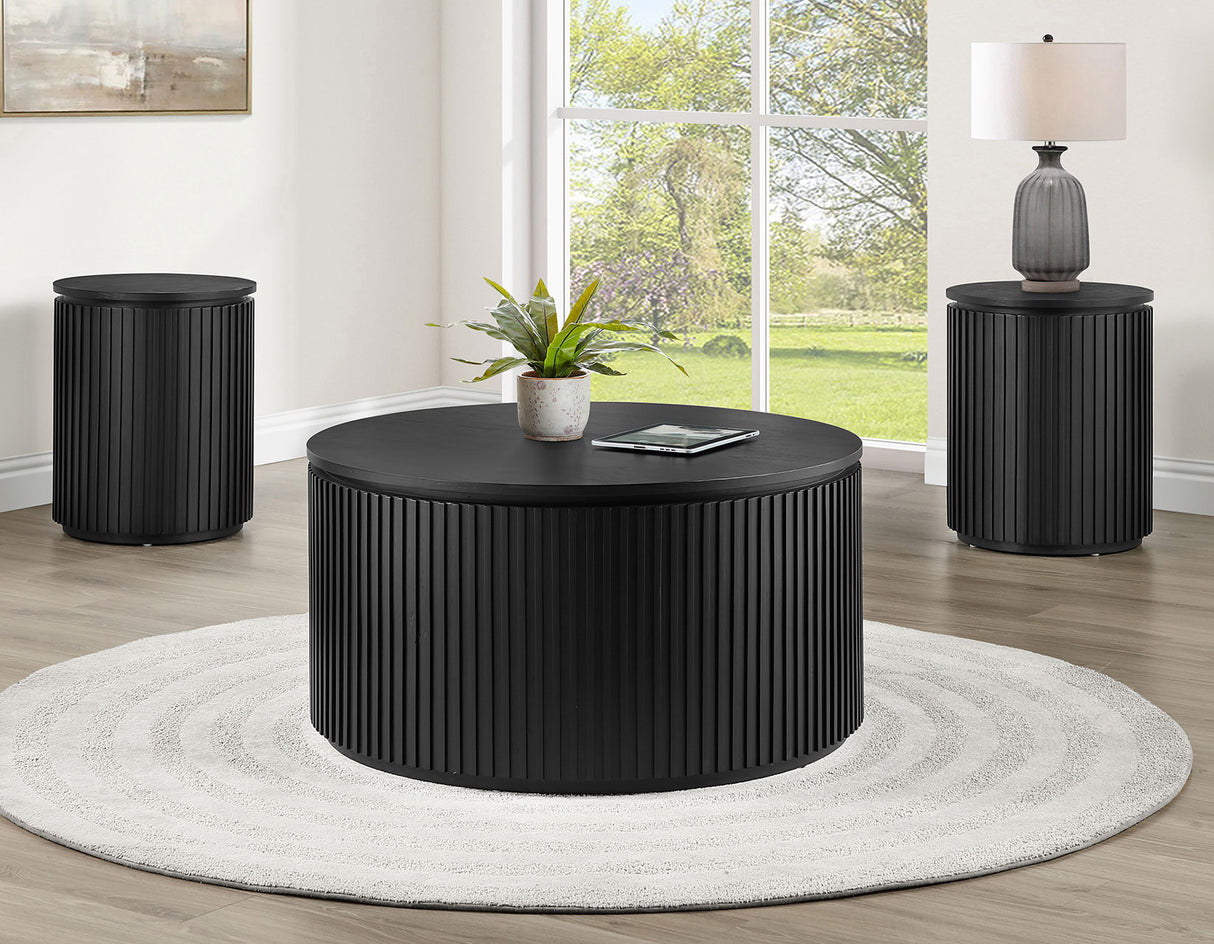 Colvin 3-Piece Table Set, Black Finish from Steve Silver - Luna Furniture