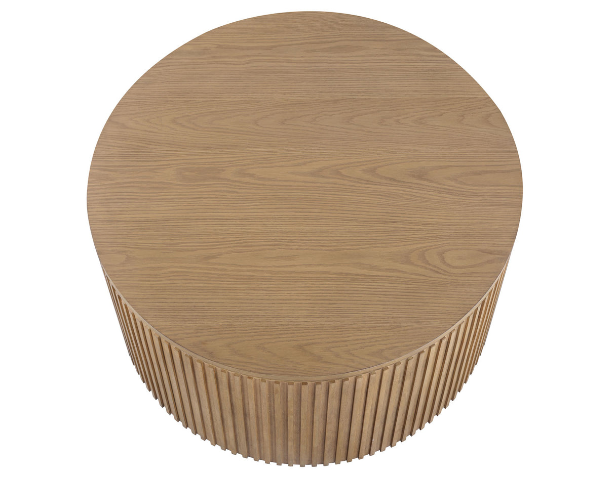 Colvin 36″ Round Castered Coffee Table, Toffee Finish from Steve Silver - Luna Furniture