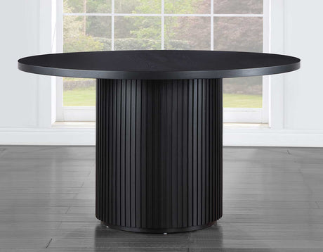 Colvin 52″ Round Dining Table, Black finish - SET | COL500KTT | COL500KTB