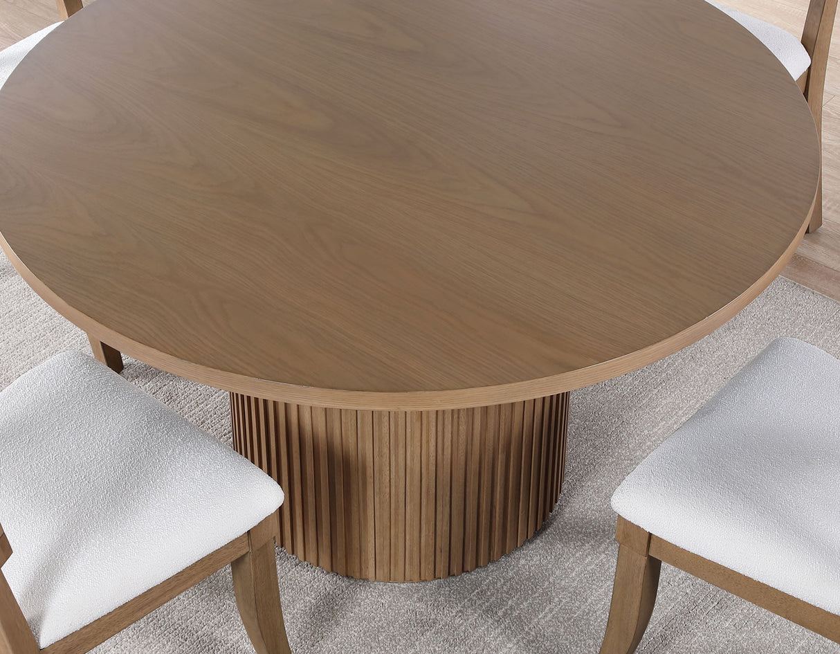 Colvin 52″ Round Dining Table, Toffee finish from Steve Silver - Luna Furniture