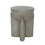 Concrete, 19" Contemporary Accent Table, Dark Grey - 18998-01