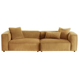 Conner Cognac Corduroy Sofa 110" - SOF02904902