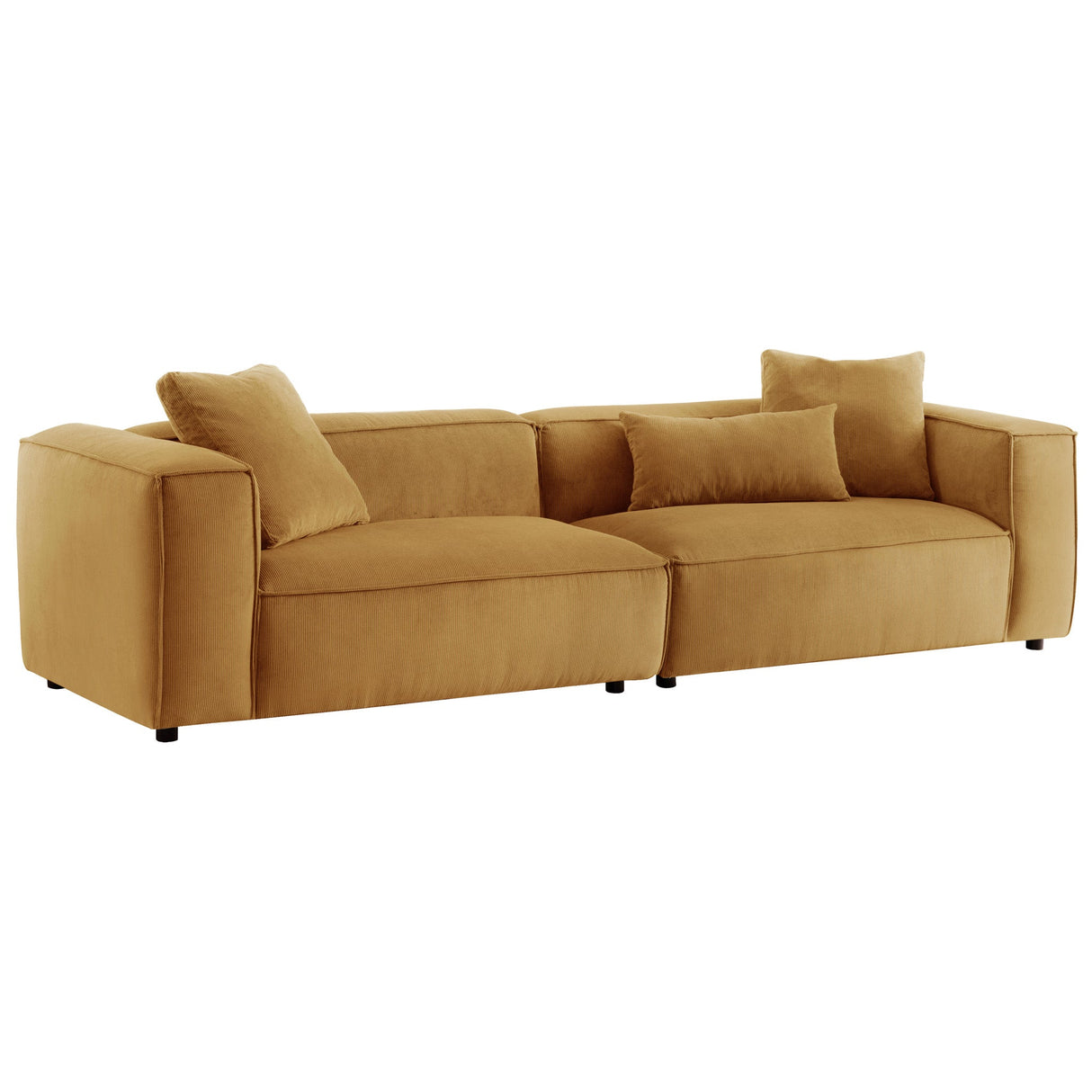 Conner Cognac Corduroy Sofa 110" - SOF02904902