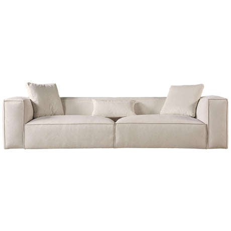 Conner Cream Corduroy Sofa 110" - SOF02904903