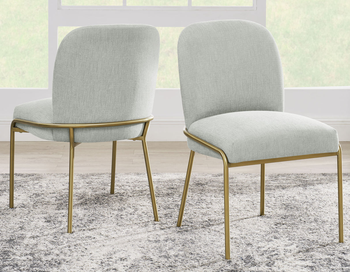 Conrad Upholstered Side Chair with Gold Leg from Steve Silver - Luna Furniture