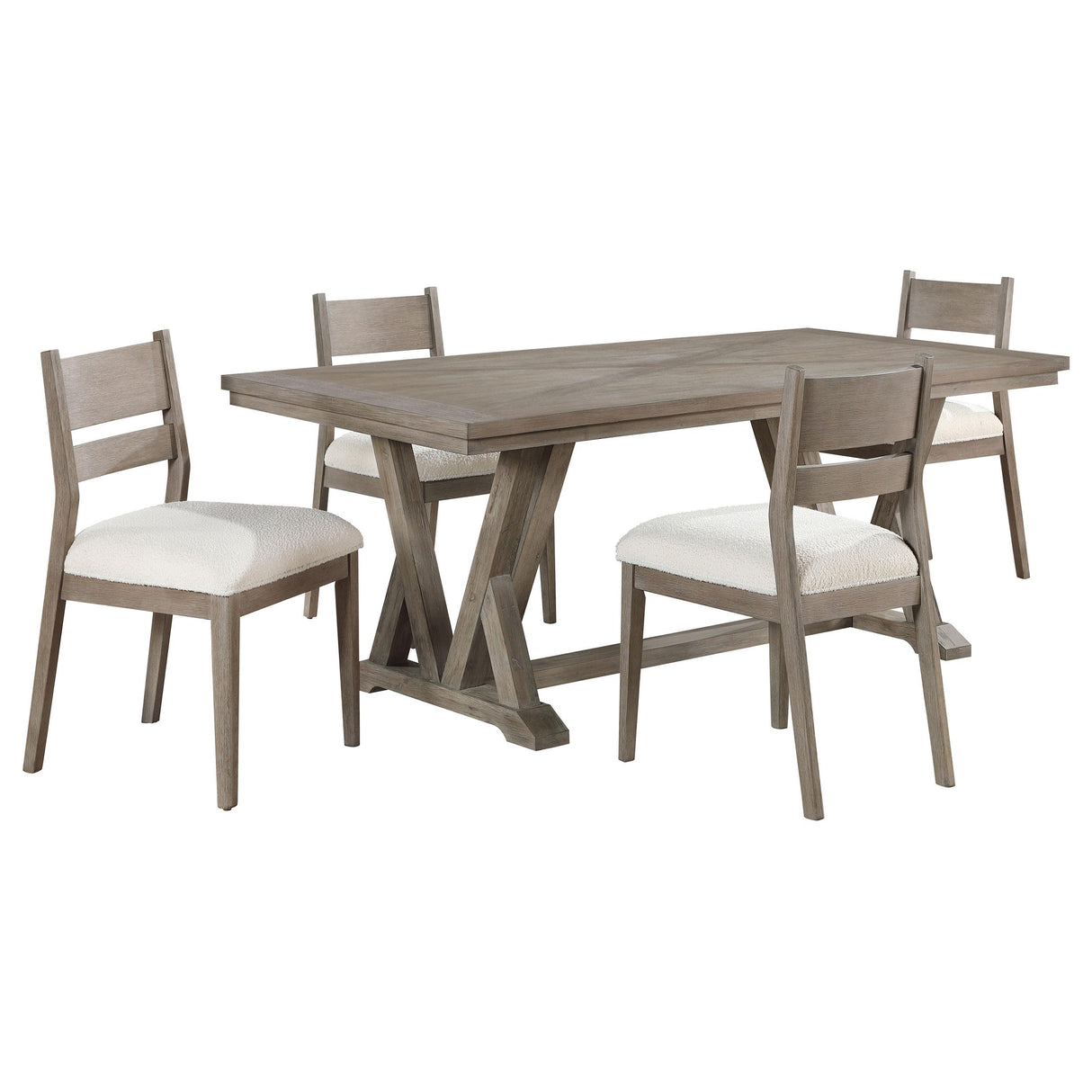 Cornelia Coastal Grey 5-Piece Rectangular Dining Set from Coaster - Luna Furniture