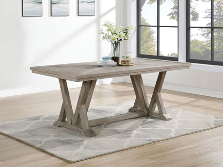 Cornelia Rectangular Wood Dining Table Coastal Grey from Coaster - Luna Furniture