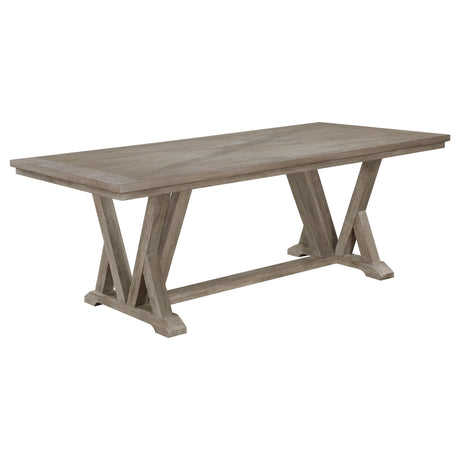 Cornelia Rectangular Wood Dining Table Coastal Grey from Coaster - Luna Furniture