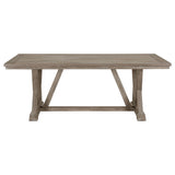 Cornelia Rectangular Wood Dining Table Coastal Grey from Coaster - Luna Furniture