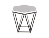 Corvus White Marble Top Hexagon End Table from Steve Silver - Luna Furniture