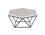 Corvus White Marble Top HexagonCocktail Table from Steve Silver - Luna Furniture