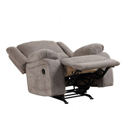 Cosimo Mocha Manual Recliner from Furniture of America - Luna Furniture