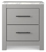 Cottonburg King Panel Bed with Dresser and 2 Nightstands in Light Gray/White - PKG019146