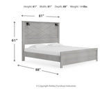 Cottonburg King Panel Bed with Dresser and 2 Nightstands in Light Gray/White - PKG019146