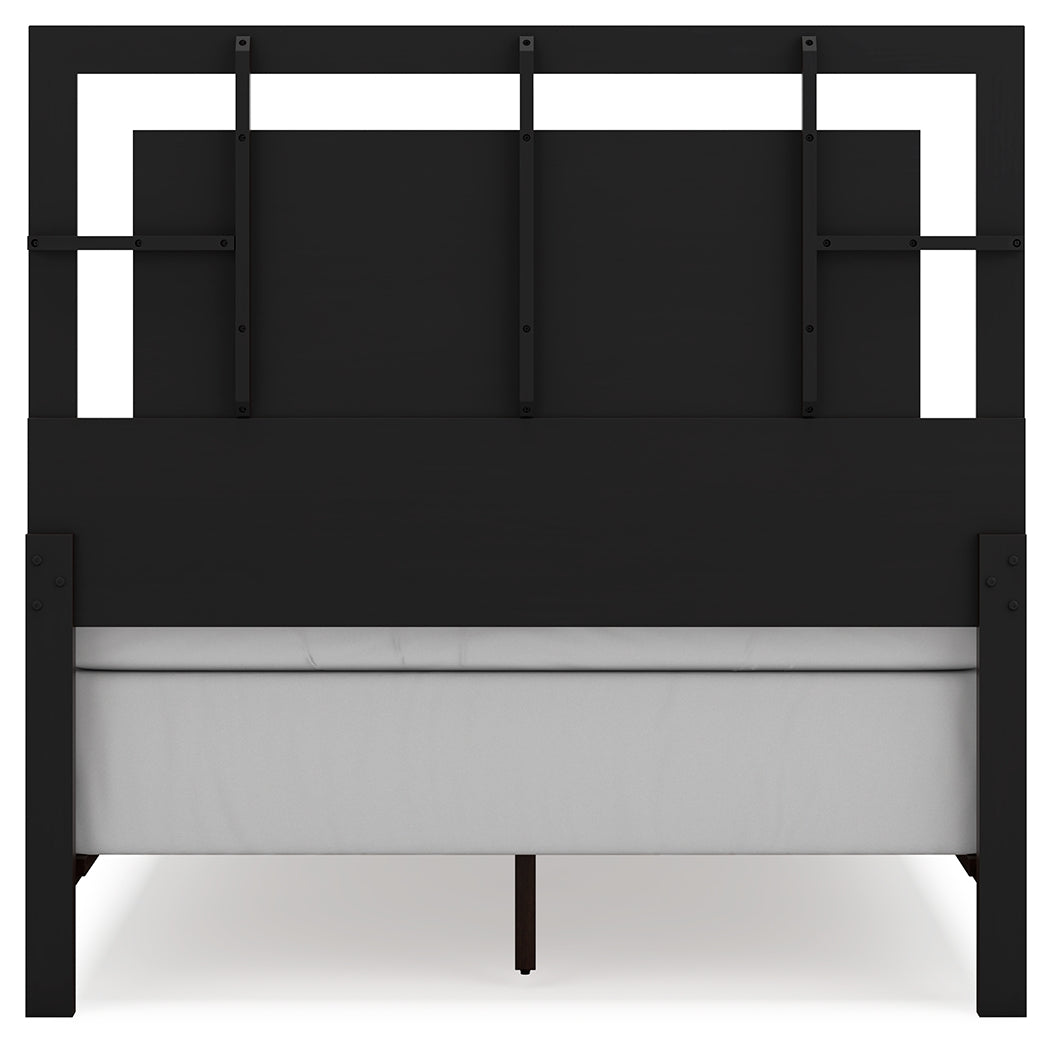 Covetown Full Panel Bed with Dresser and 2 Nightstands in Dark Brown - PKG016624