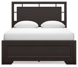 Covetown Queen Panel Bed with Dresser and Nightstand in Dark Brown - PKG019185