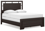 Covetown Queen Panel Bed with Dresser in Dark Brown - PKG016799