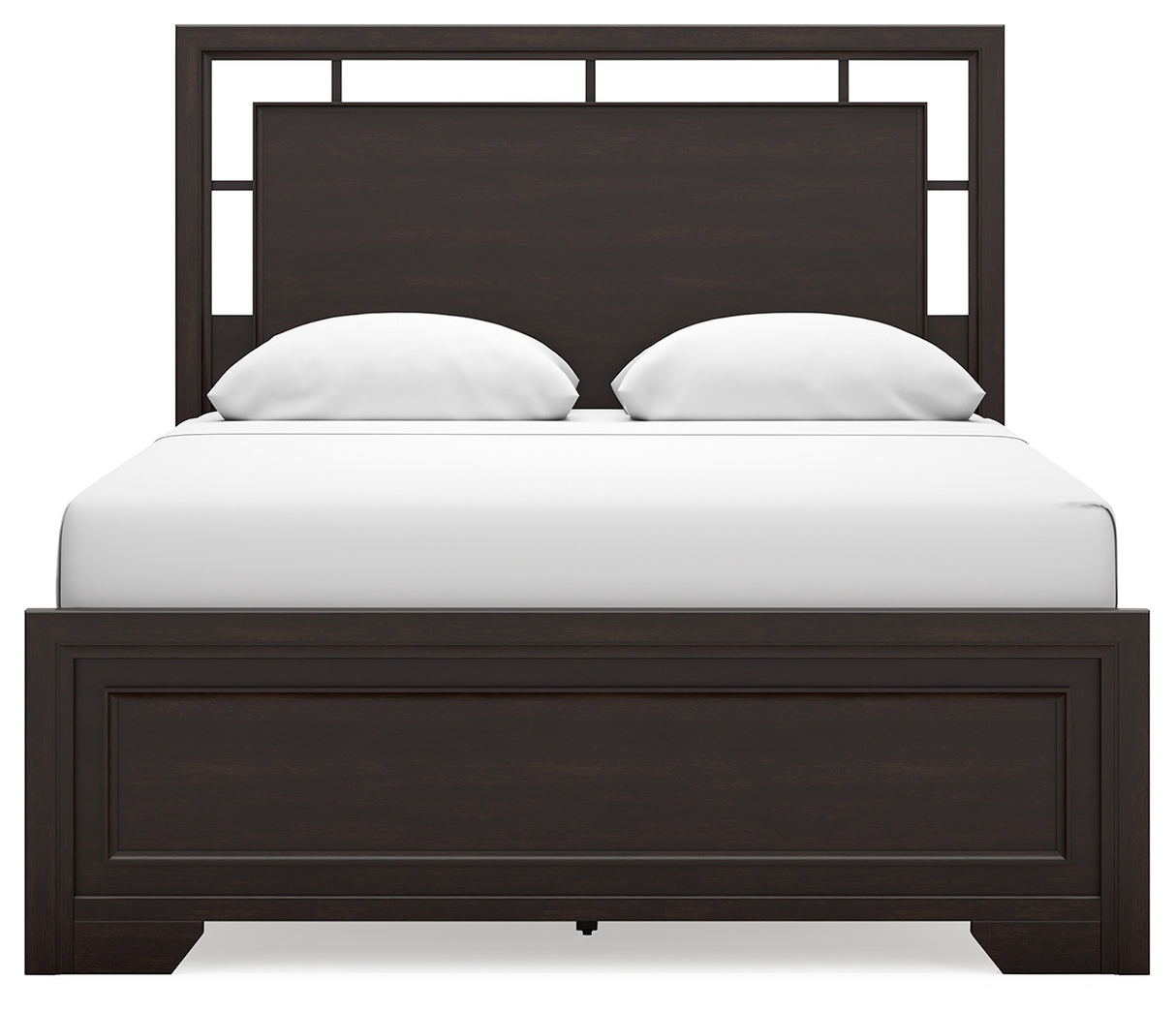 Covetown Queen Panel Bed with Dresser in Dark Brown - PKG016799