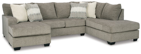 Creswell 2-Piece Sectional with Ottoman in Stone - PKG016078