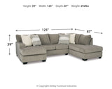 Creswell 2-Piece Sectional with Ottoman in Stone - PKG016078