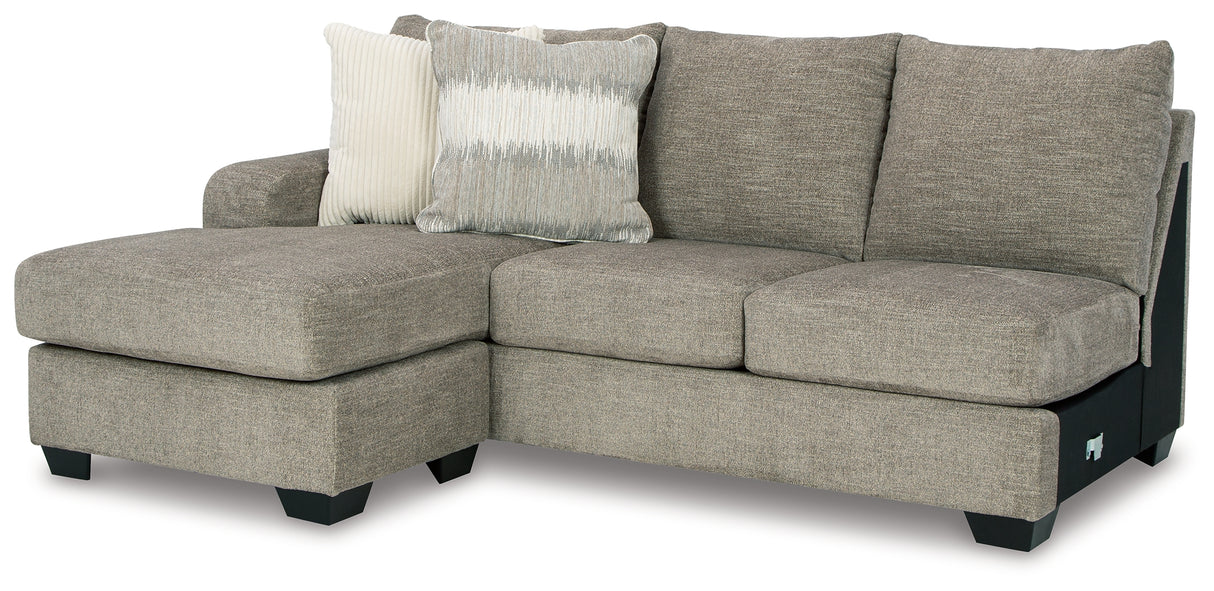 Creswell 2-Piece Sectional with Ottoman in Stone - PKG016078