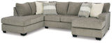 Creswell 2-Piece Sectional with Ottoman in Stone - PKG016079