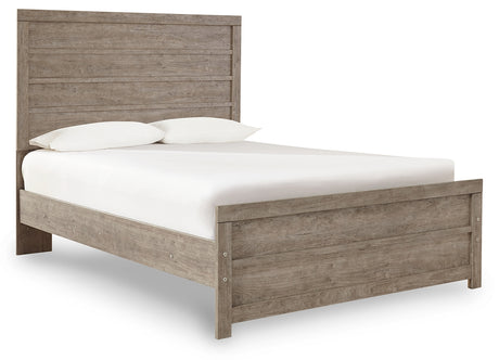 Culverbach Full Panel Bed with Mirrored Dresser and Chest in Gray - PKG002424