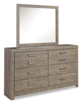 Culverbach Full Panel Bed with Mirrored Dresser and Chest in Gray - PKG002424