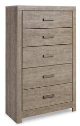 Culverbach Full Panel Bed with Mirrored Dresser and Chest in Gray - PKG002424