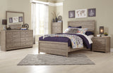 Culverbach Full Panel Bed with Mirrored Dresser, Chest and Nightstand in Gray - PKG002425