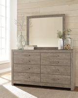 Culverbach Full Panel Bed with Mirrored Dresser in Gray - PKG002422