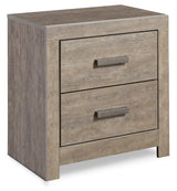 Culverbach King Panel Bed with Mirrored Dresser, Chest and 2 Nightstands in Gray from Ashley - Luna Furniture