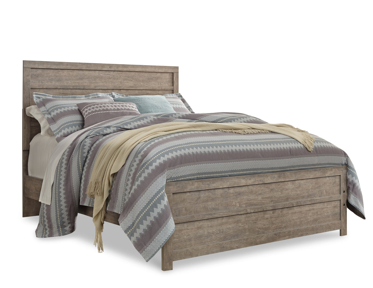 Culverbach Queen Panel Bed with 2 Nightstands in Gray - PKG012197