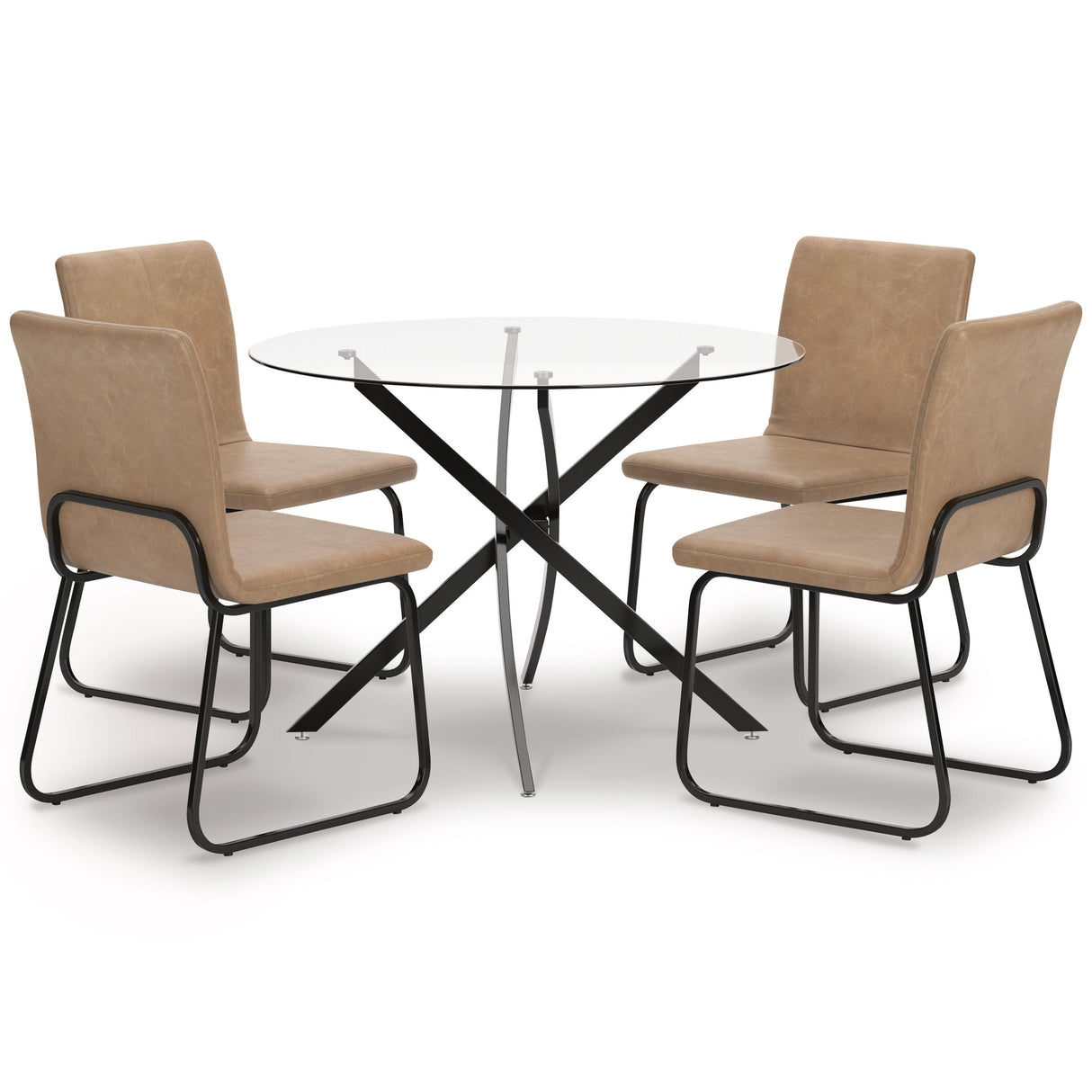 Nexus Black/Toast 5-Piece Dining Set from Happy Homes - Luna Furniture