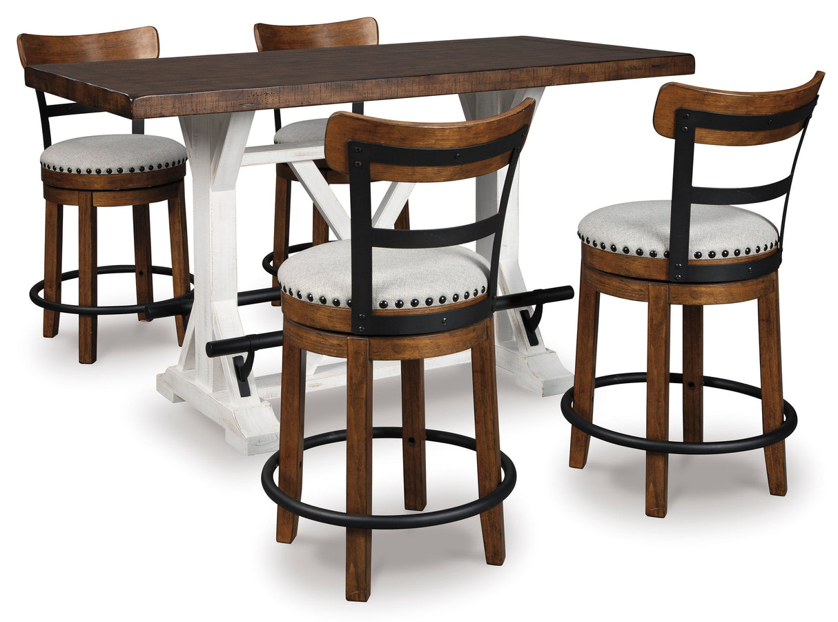 Valebeck Brown/White 5-Piece Dining Set from Happy Homes - Luna Furniture