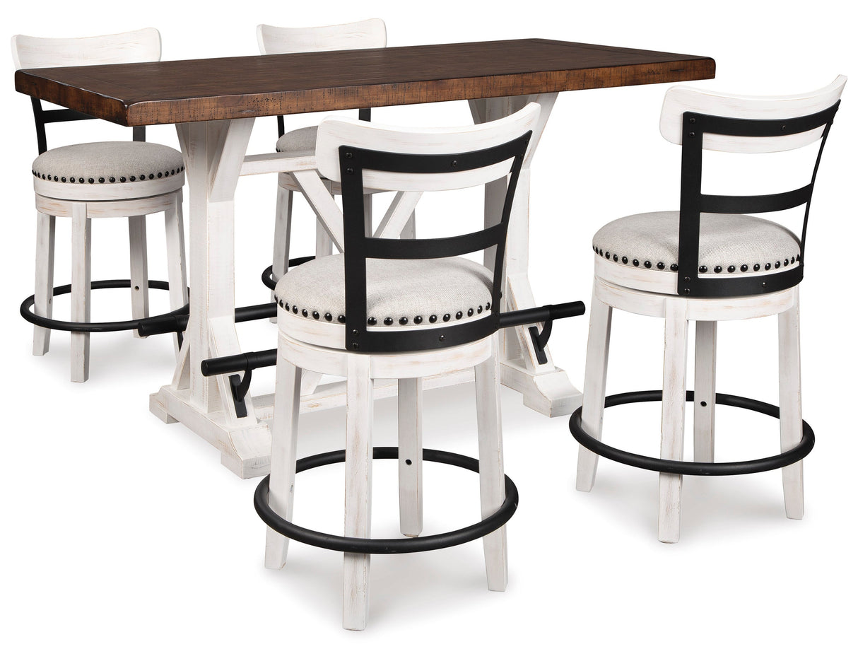 Valebeck White/Brown 5-Piece Dining Set from Happy Homes - Luna Furniture