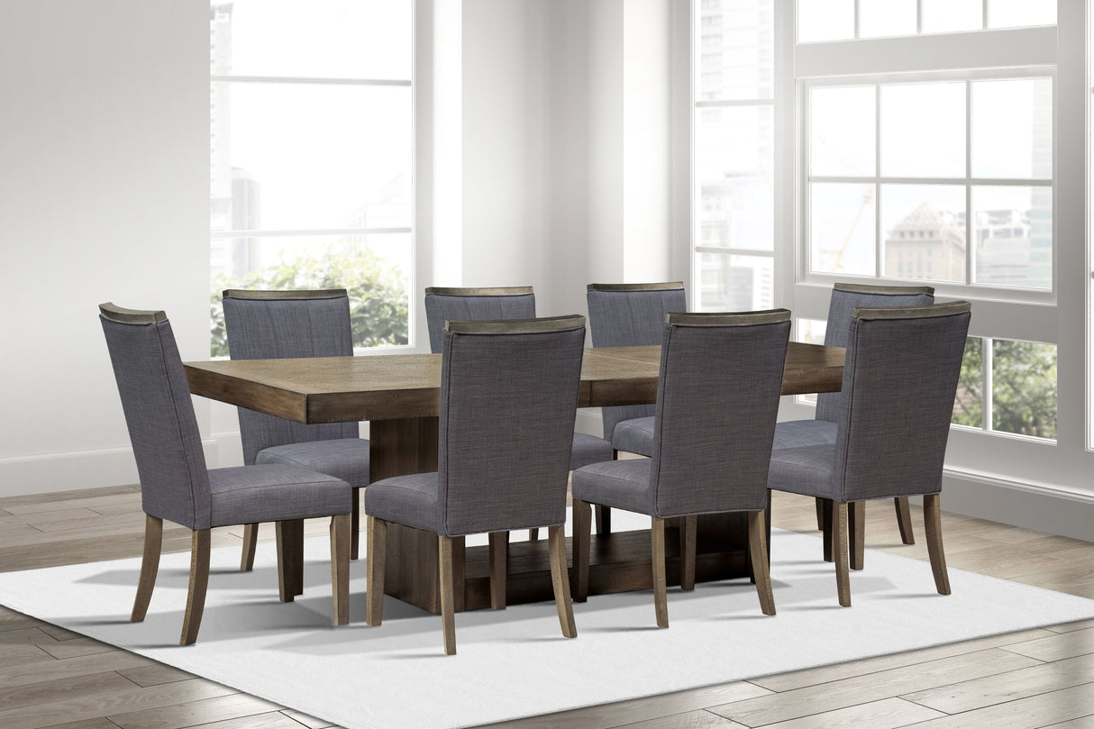 Linea Brown 9-Piece Dining Set from Happy Homes - Luna Furniture