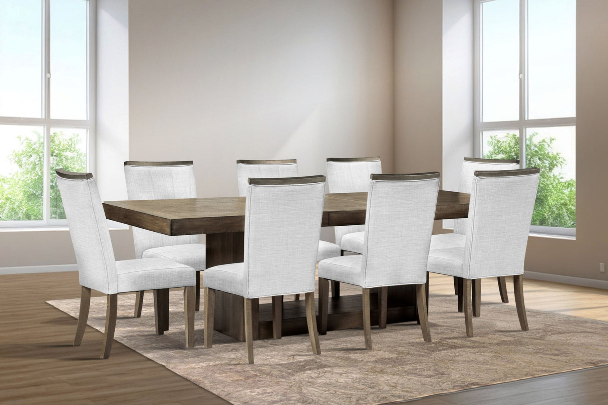 Linea Sand 9-Piece Dining Set from Happy Homes - Luna Furniture