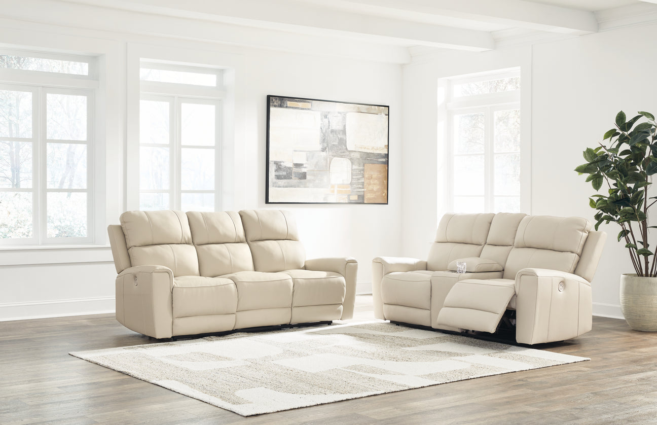 Dahlmoore Almond Power Reclining Living Room Set from Ashley - Luna Furniture