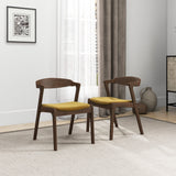 Dakota Dark Yellow Velvet Dining Chair (Set Of 2) - DCH00801904