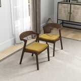 Dakota Dark Yellow Velvet Dining Chair (Set Of 2) - DCH00801904