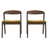 Dakota Dark Yellow Velvet Dining Chair (Set Of 2) - DCH00801904