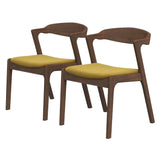 Dakota Dark Yellow Velvet Dining Chair (Set Of 2) - DCH00801904