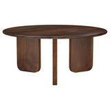 Dale Round Solid Mango Wood Coffee Table Brown from Coaster - Luna Furniture