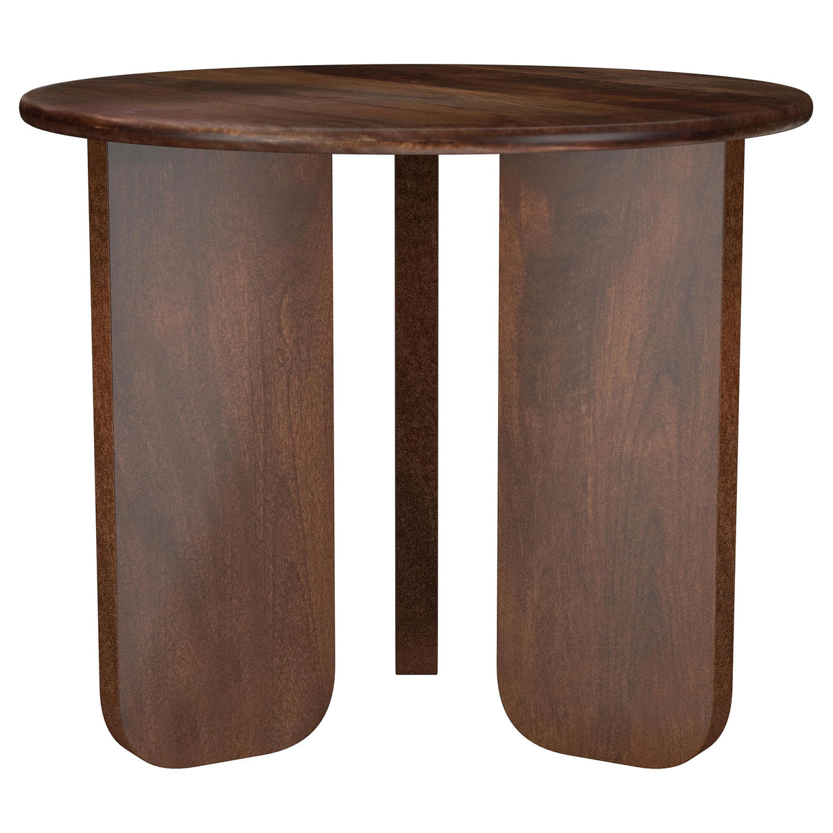 Dale Round Solid Mango Wood Side End Table Brown from Coaster - Luna Furniture