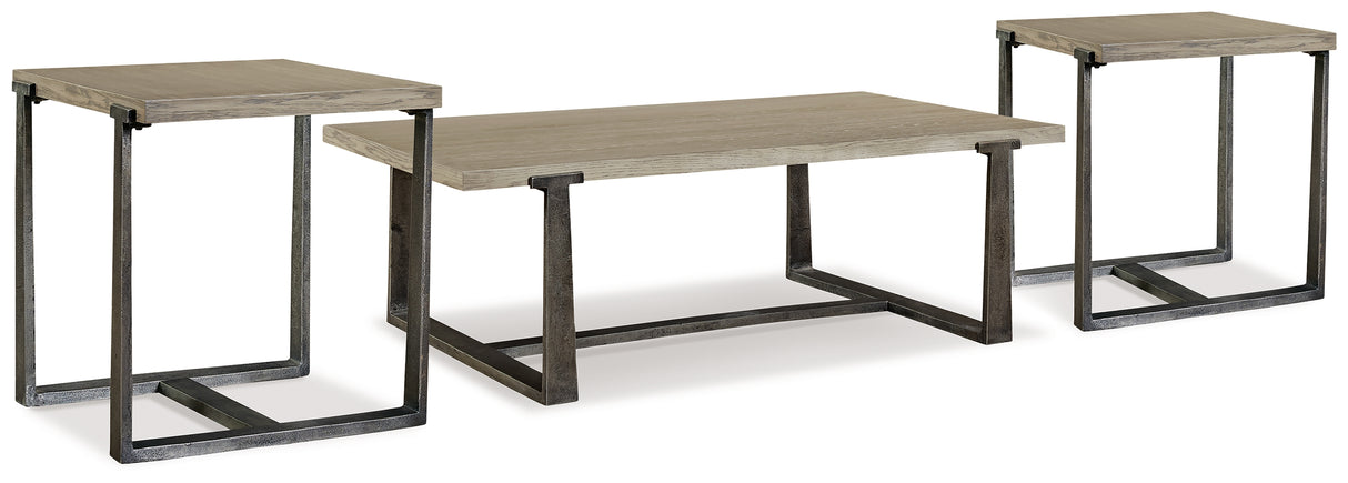 Dalenville Coffee Table with 2 End Tables in Gray from Ashley - Luna Furniture