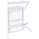 Dallas 2-shelf Home Bar White and Frosted Glass from Coaster - Luna Furniture