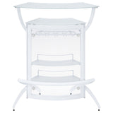 Dallas 2-shelf Home Bar White and Frosted Glass from Coaster - Luna Furniture